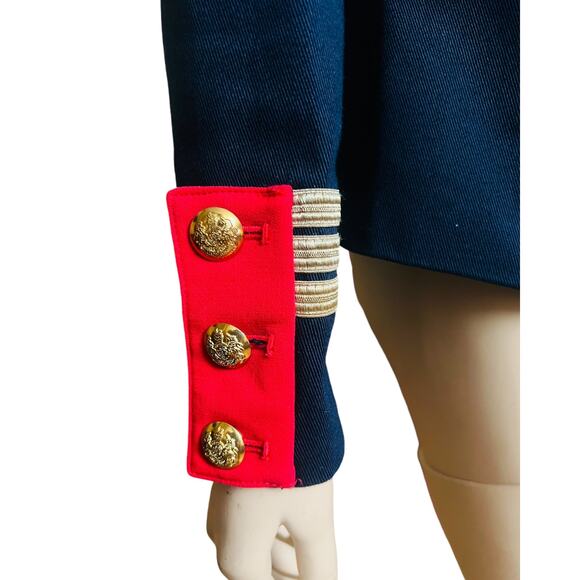 Lauren Ralph Lauren Officer's Jacket Size 6 Slim fit Stand Collar Gold Buttons - Picture 8 of 16